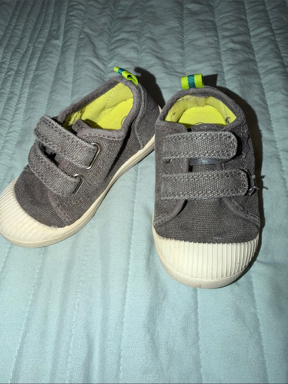 Dark Gray Canvas & Velcro Sneakers from Cat & Jack